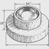 Pyramid Disk Glass Bearing