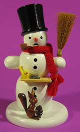 Snowman Bird Squirrel German Smoker – alternate view of the German Christmas smoker