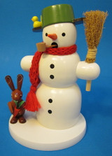 Snowman Rabbit Friend German Smoker – alternate view of the German Christmas smoker