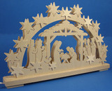 Star Nativity German Schwibbogen Arch – alternate view of the Christmas light arch