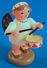 Angel German Figurine Drum – alternate view of the Christmas ornament