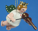 Violin Angel Christmas German Ornament – Christmas ornament by Kunstgewerbliche Drechslerei Ellmann