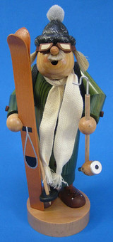 Skier German Incense Smoker | 10.5 Inches Tall – alternate view of the German Christmas smoker
