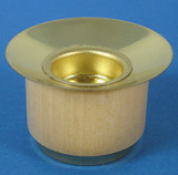 Pyramid Candle Holder Nat Gold – alternate view of the wooden candleholder