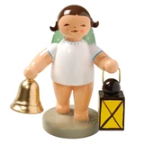 WENDT & KÜHN Angel Bell Lantern Figurine - Brunette – Christmas figurine