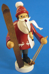 Red Skier German Incense Smoker – alternate view of the German Christmas smoker