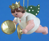Cymbals Angel Christmas Hanging German Ornament – Christmas ornament by Kunstgewerbliche Drechslerei Ellmann
