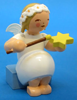 WENDT & KÜHN Goodwill Blonde Angel Painting Star – alternate view of the Christmas ornament