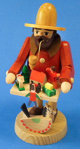 Red Toy Seller Bavarian Incense German Smoker – alternate view of the German Christmas smoker