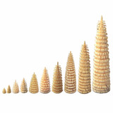 Wooden Shaved Tree German Figurine – alternate view of the Christmas ornament