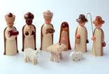 Nativity Set Wooden German Figurine Creche Natural – alternate view of the Christmas ornament