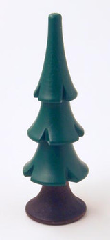 Wooden German Tree Green 3 inch Small Figurine – alternate view of the Christmas ornament