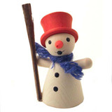 Wooden German Snowman Stick Figurine 45mm – Christmas ornament