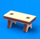 German Figurine Wooden Bench – alternate view of the Christmas ornament
