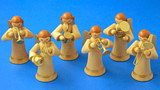 German Figurine Wooden Natural Musical Angels – Christmas ornament