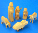 Nativity Hand Carved Creche German Figurine Wooden Set of 6 – Christmas ornament