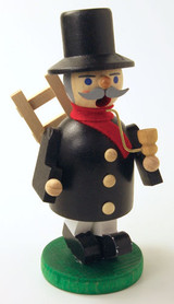 Miniature Lucky Chimney Sweep German Smoker – alternate view of the German Christmas smoker