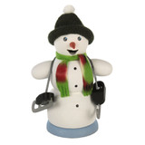 Snowman with Skates German Incense Smoker – German Christmas smoker by Kuhnert