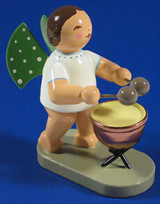 WENDT & KÜHN Brunette Angel Kettledrum Figurine – alternate view of the Christmas ornament