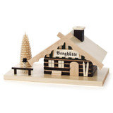 Miniature Mountain Snowman Cabin German Smoker – German Christmas smoker by Joachim und Walter Neumann