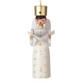 White Singing Angel German Ornament – Christmas ornament by Sklke Sattler