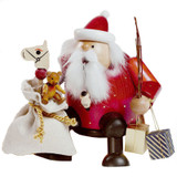 Sitting Santa with Toy Sack German Smoker SMK216X08