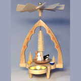 Kitten Cats German Christmas Tealight Pyramid – alternate view of the Christmas pyramid