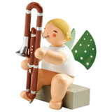 WENDT & KÜHN Blonde Angel Contrabasson Figurine – Christmas ornament