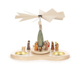 Shepherd and Kings Nativity Scene German Tealight Pyramid – Christmas pyramid by Theo Lorenz