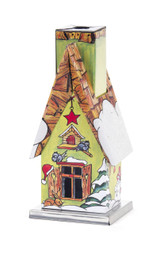 Miniature Metal Cottage Christmas German Smoker – German Christmas smoker by Knox