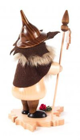 Bearded Maple Leaf Gnome Incense German Smoker – alternate view of the German Christmas smoker