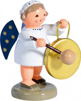 Angel with Gong German Figurine – Christmas ornament by KWO