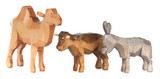 Nativity Hand Carved Wooden Camel Donkey Ox German Figurine Set of 3 – alternate view of the Christmas ornament