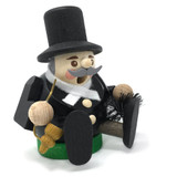 Miniature Little Lucky Chimney Sweep German Smoker – alternate view of the German Christmas smoker