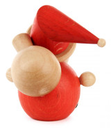 Sitting Santa Sack Wooden German Figurine – alternate view of the Christmas ornament