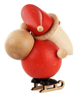 Santa Skating Wooden German Figurine – alternate view of the Christmas ornament