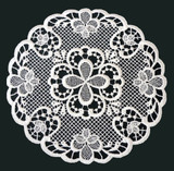 German Lace Round Doily Ravenna 8inch Table Topper – German handcrafted gift by Funke Stickerei GmbH
