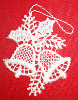 Pair Bells Small German Lace Christmas Ornaments – Christmas ornament by Funke Stickerei GmbH