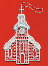 German Lace Christmas Seiffen Church Ornament – Christmas ornament by Funke Stickerei GmbH