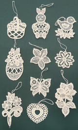 TEN Lace Easter German Ornaments LN-Bo5K – Christmas ornament by Funke Stickerei GmbH