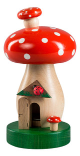 Forest Dotted Red Mushroom German Smoker – German Christmas smoker by Richard Glaesser