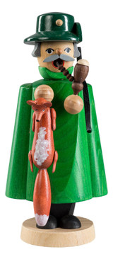 Forester with Fox Incense Smoker | 7.1 Inches Tall – German Christmas smoker by Richard Glaesser