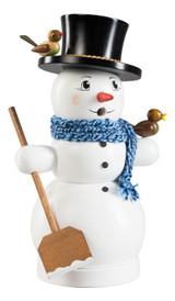 Happy Snowman German Smoker With Birds – German Christmas smoker by Richard Glaesser