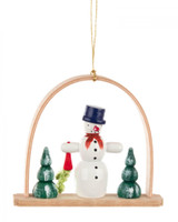 Snowman with Carrot Arch German Ornament – Christmas ornament by Krauß, Jens
