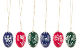 Six Hand Painted Springtime Wooden Eggs German Ornaments – Christmas ornament by Figurenland Uhlig GmbH