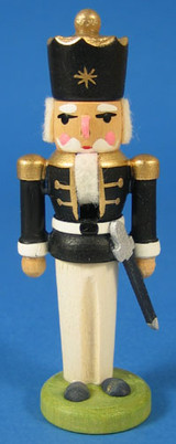 Nutcracker MINI King Figurine Black – alternate view of the German nutcracker