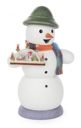 Snowman with Christmas Arch German Smoker – German Christmas smoker by Kuhnert