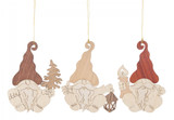 Set 3 Wooden German Christmas Gnome Ornaments – Christmas ornament by Kuhnert