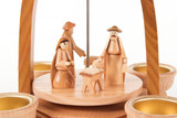 German Christmas Natural Sleek Nativity TeaLight Pyramid – alternate view of the Christmas pyramid
