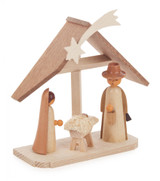 Wooden Nativity German Figurine – alternate view of the Christmas ornament